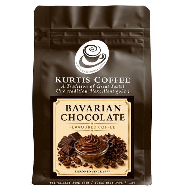 Kurtis Coffee Bavarian Chocolate flavoured coffee 340g brown bag