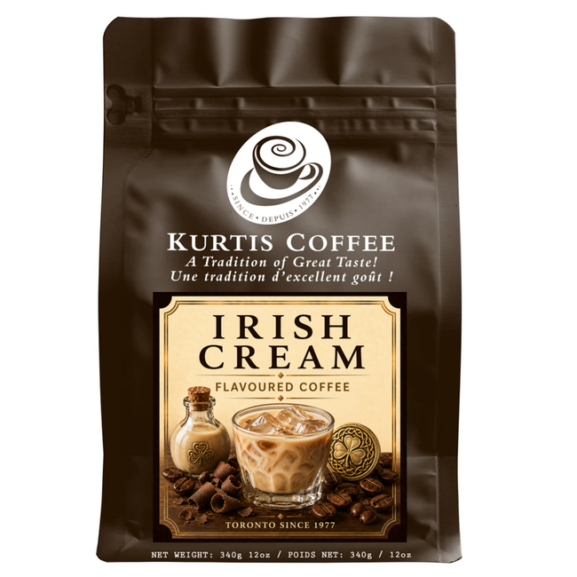 Kurtis Coffee Irish Cream flavoured coffee 340g brown bag